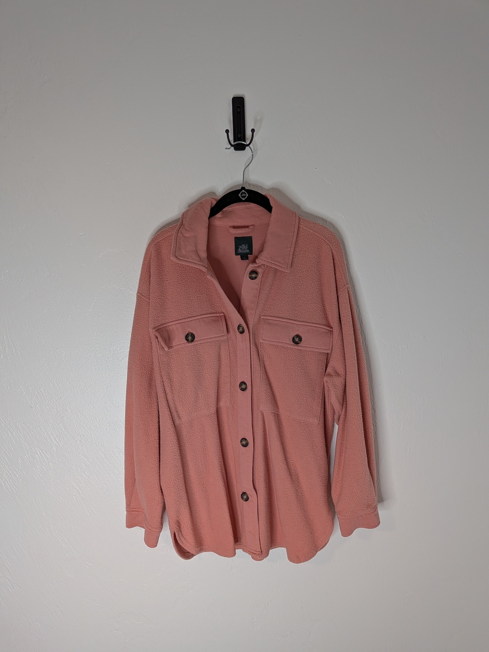 wild fable Dusty Rose Teddy Button-Front Jacket